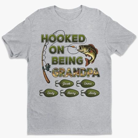 Custom Fishing T-Shirt with Grandkids' Names
